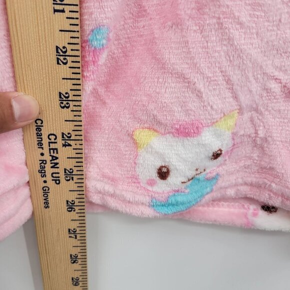 All Over Cat Print Cozy Long Sleeve Sleepwear Cat Lady One Size Womens Pink - Picture 8 of 10